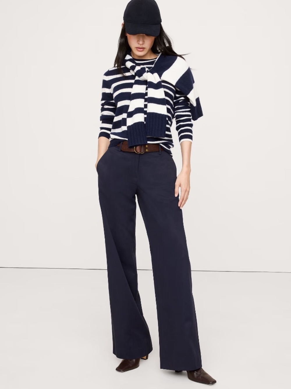 NWT Banana Republic The Everyday Wide-Leg Pant | Navy